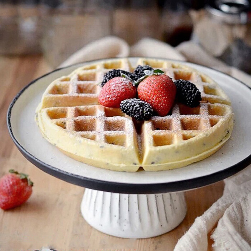 Electric Griddle Pancake - 220V Çevirmeli Waffle Makinesi Yuvarlak Pancake