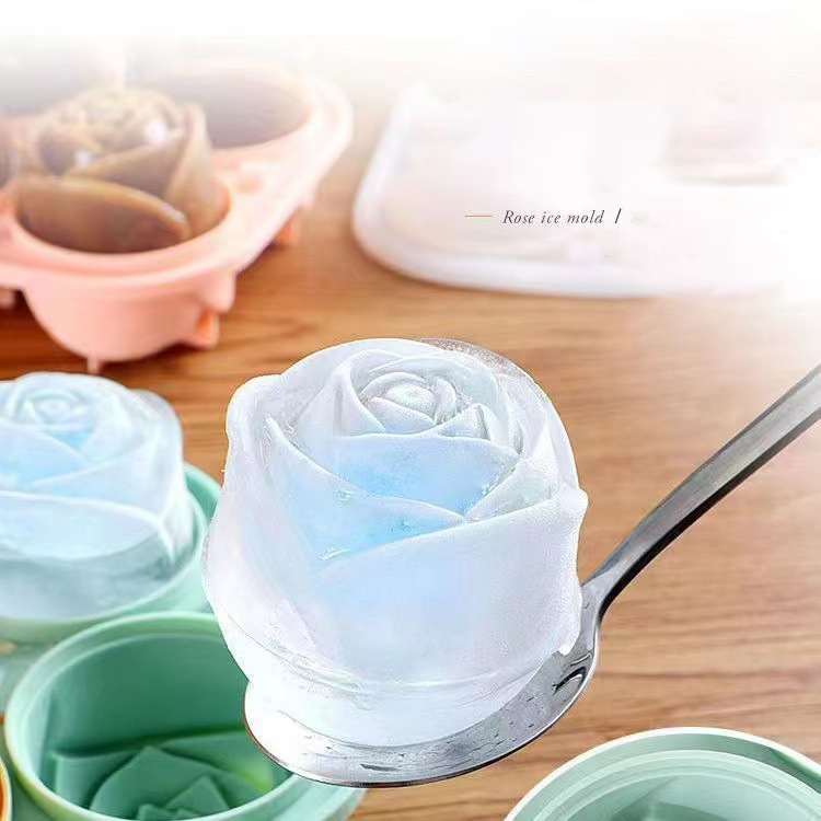 Kitchen Appliances Holder - 3D Gül Buz Kalıpları 4 Delik