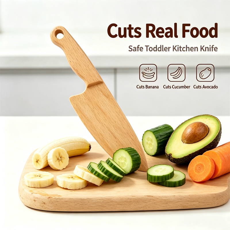 Kitchen Appliances Toys - Ahşap Çocuk Bıçağı Pişirme için Sevimli
