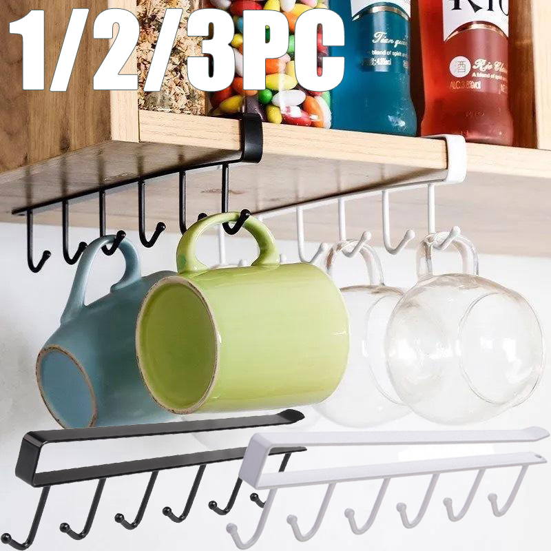 Kitchen Appliances Holder - 1/2/3 adet 6 kancalı mutfak dolabı