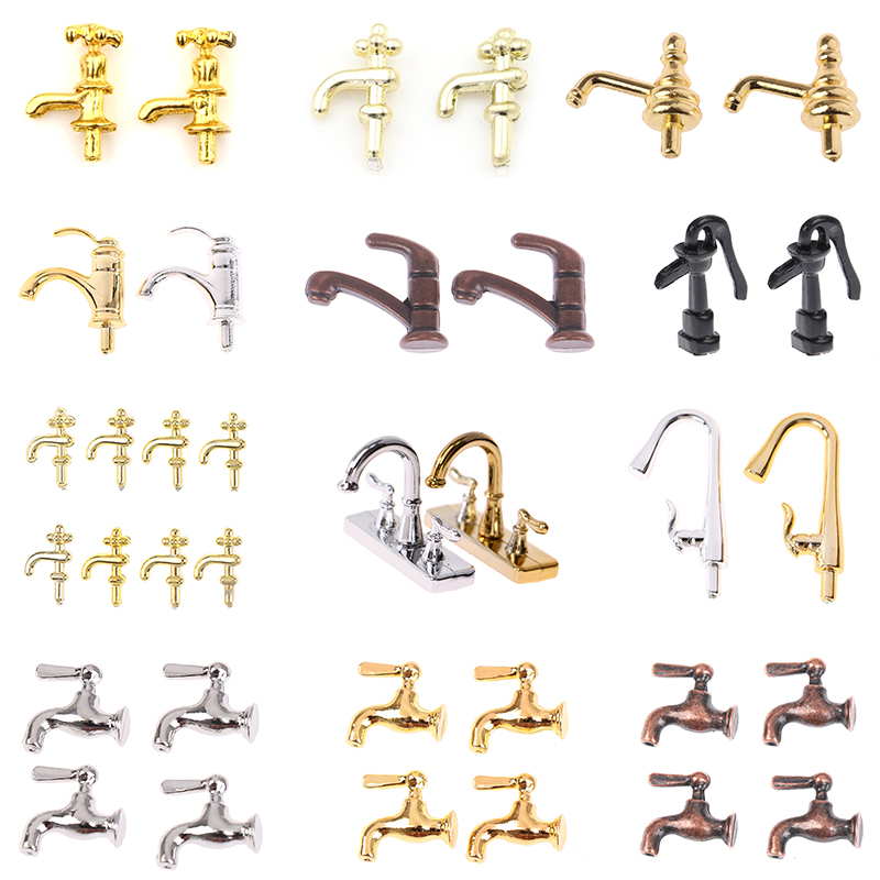Kitchen Appliances And Utensils - 1/2/4/12 adet 1:12 minyatür Metal/plastik su