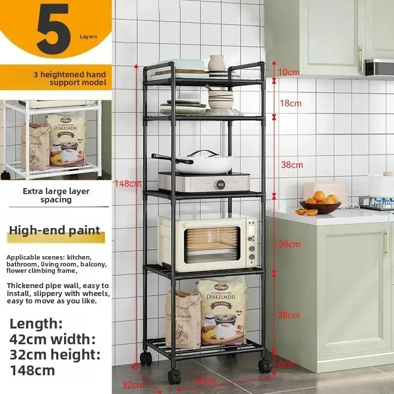 Kitchen Appliances Storage - Yüksek alan kaplayan depolama rafı, dik
