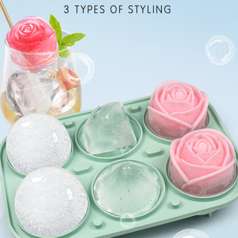3D Gül Elmas Yuvarlak Buz Küpü - Kitchen Appliances Holder incelemesi ve fiyatı